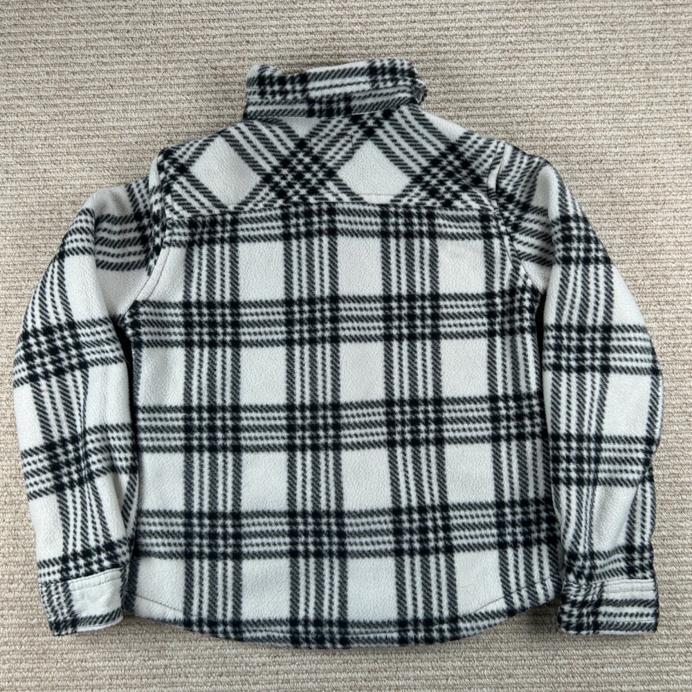 Weatherproof‎ Vintage Kids S Sherpa Lined Fleece Shirt Jacket White Black Plaid - Picture 6 of 11